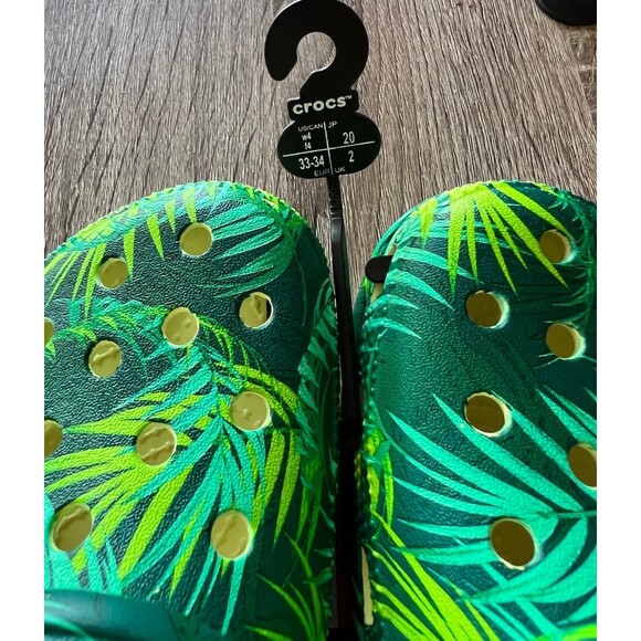 Crocs Tropical Platform Womens 4 Crocs Green Crocs Platform Crocs Rare Leaf S - Picture 4 of 12